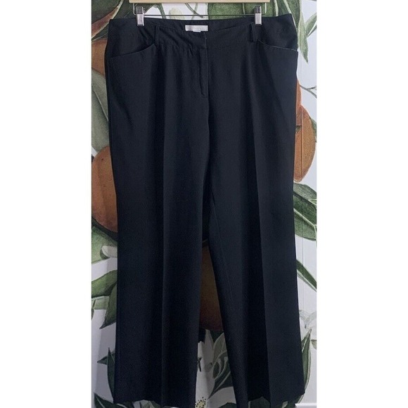 Chicos Size 3 US XL Black Wide Leg Pants Pockets - Picture 1 of 5